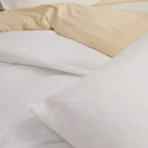 Thread Office White Muslin Cotton Duvet Cover Set