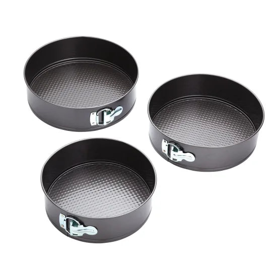 KitchenCraft Non-Stick Springform Cake Pans, Set of 3