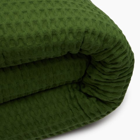 Thread Office Green Chunky Waffle Duvet Cover Set